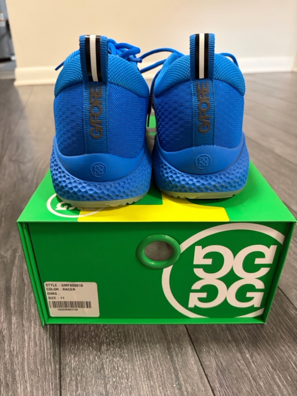 G/FORE Mens QRT1 Bright Blue and Black GOLF Sneakers Size 11 - Picture 8 of 10
